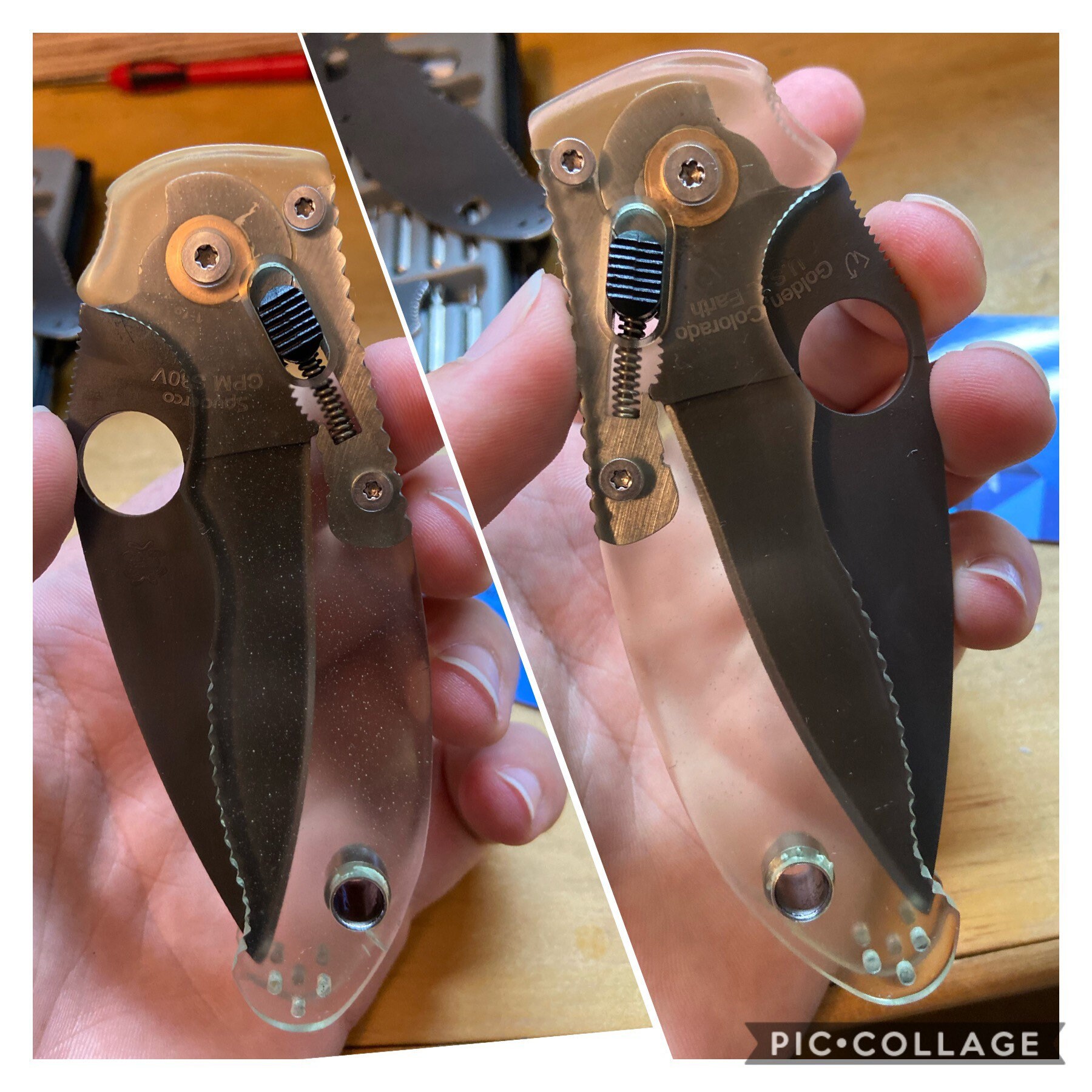 Crystal Clear Knife Scales Etsy