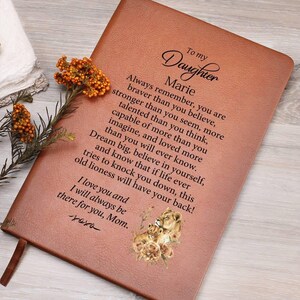 Diario personalizado para mi hija, regalo de mamá para mi hija, diario con nombre personalizado, regalo de cumpleaños para mi hija, regalos personalizados para mi hija