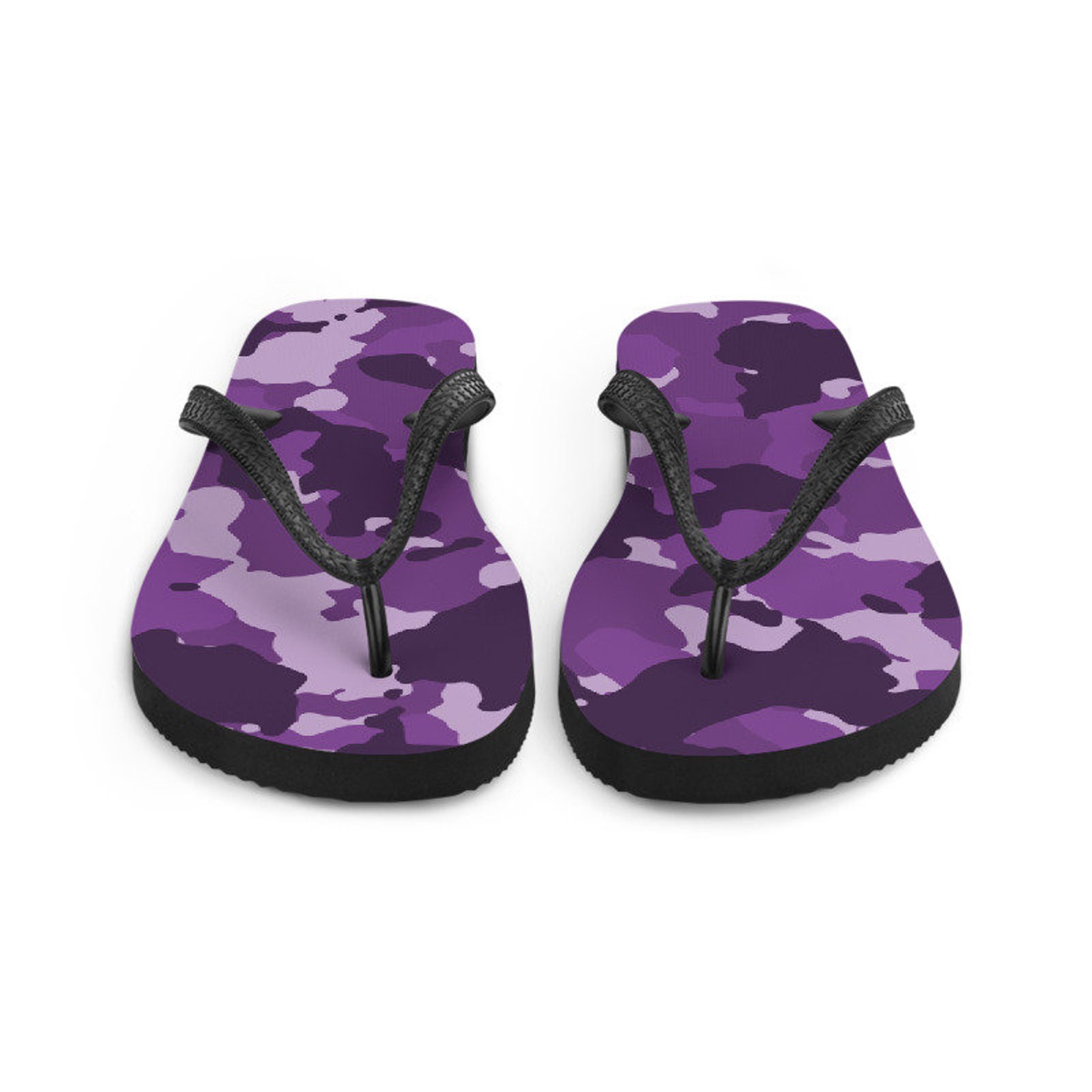 CAMOUFLAGE FLIP FLOPS Purple Unisex Camouflage Slippers Etsy