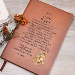 Diario personalizado para mi hijo, regalo de mamá para mi hijo, diario con nombre personalizado, regalo de cumpleaños para mi hijo, regalo personalizado para mi hijo, diario de regalo para él