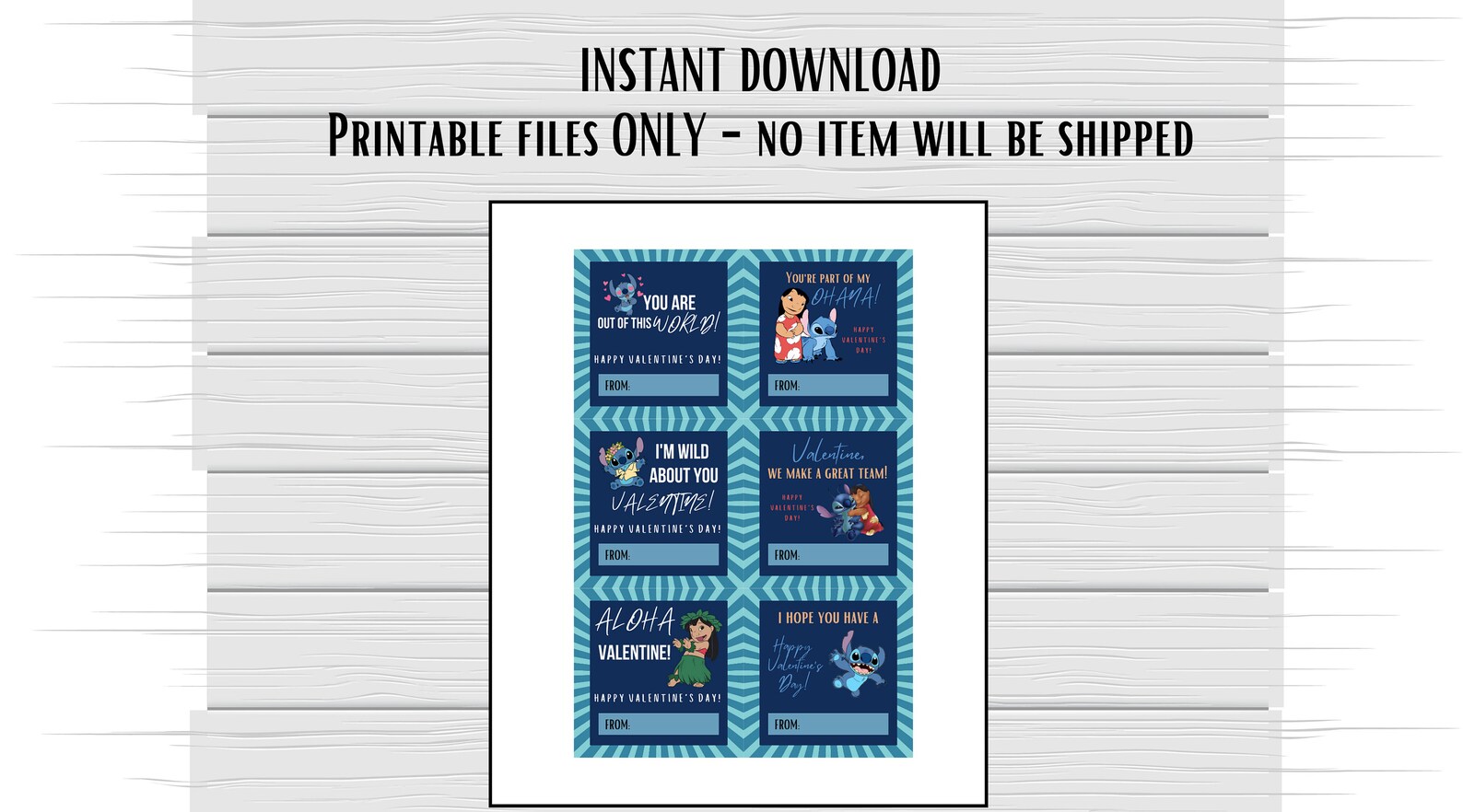 Printable Valentine Card, Lilo and Stitch Valentine Card, Lilo and ...