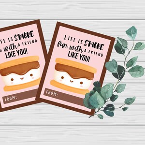 Printable Valentine Card, Smores Valentine Card, Smores Valentine, Kids Valentine Card, Sweet Valentine, Valentine&#39;s Day, Instant Download