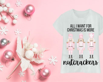 Christmas Nutcracker, Nutcracker Christmas png, All I Want for Christmas, Nutcracker Christmas design, Pink Nutcracker, Digital Download png