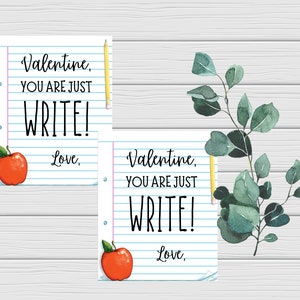 Druckbare Valentinskarte, Bleistift Valentinstagskarte, druckbare Valentinstagskarte, Bleistift-Geschenkanhänger, Sie sind nur schreiben, Valentinstag, Sofortiger Download