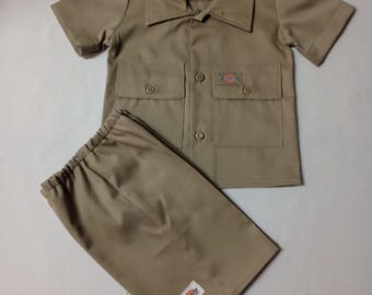 18/24 mo khaki Dickies short set