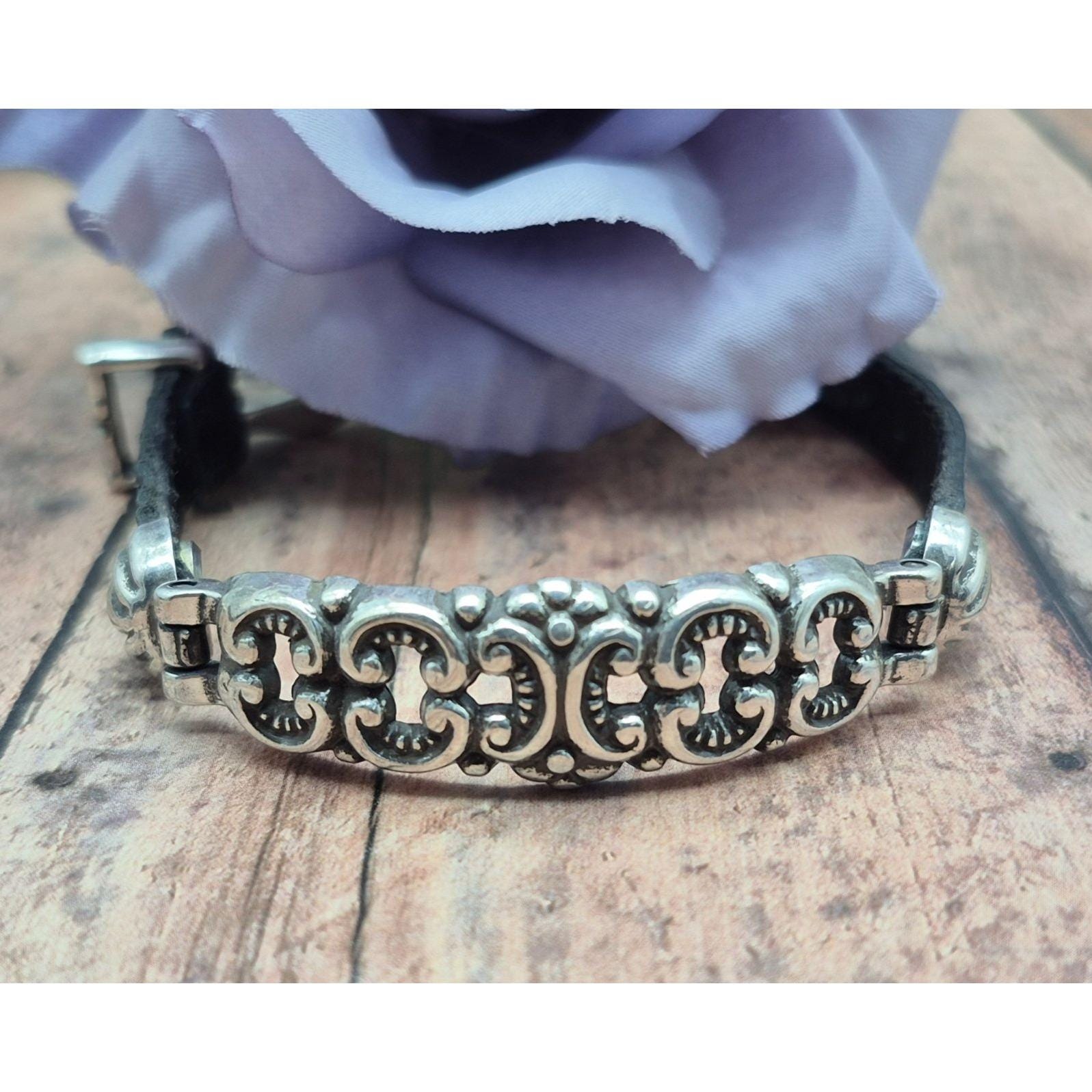 80s Leather Bracelet - Etsy