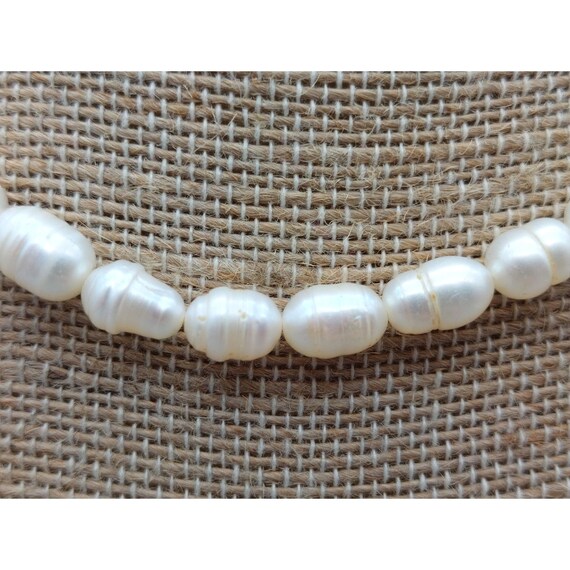 Vintage Strand of Knotted Faux Pearls 16" Collar … - image 2