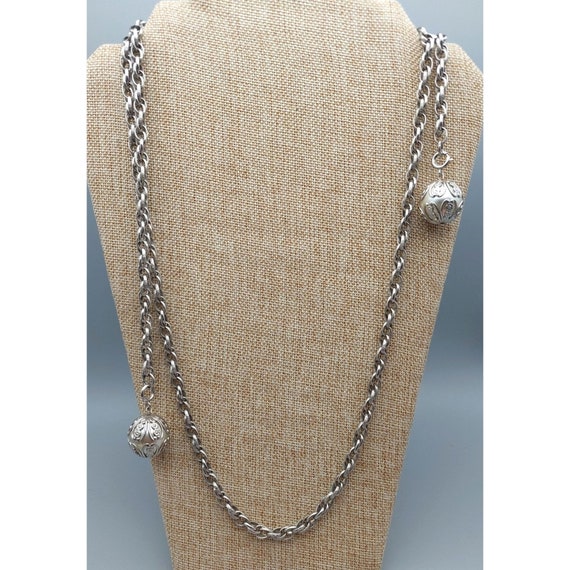 Vintage Silver Tone Sarah Coventry Chunky Chain N… - image 7