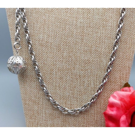 Vintage Silver Tone Sarah Coventry Chunky Chain N… - image 3