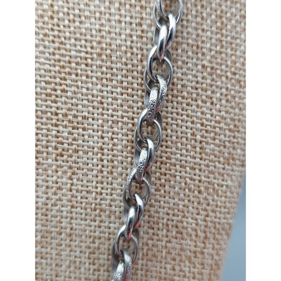 Vintage Silver Tone Sarah Coventry Chunky Chain N… - image 6