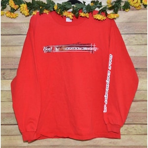 Vintage 2003 Winston Cup Men&#39;s L Red Dale Earnhardt Jr. #8 Long Sleeve T-Shirt
