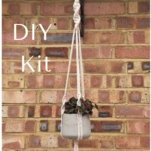 Macrame Kit/ Macrame DIY Plant Hanger/ Hanging Planter Kit/ Birthday Kit/ Step By Step Instructions/ Macrame Kit/ Birthday Gift