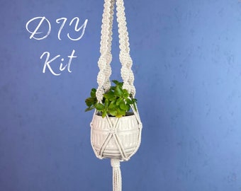 Macrame Kit/ Macrame DIY Plant Hanger/ Hanging Planter Kit/ Step By Step Instructions/ Macrame Kit/Birthday Gift/Gift for her/June Birthday