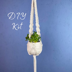 Macrame Kit/ Macrame DIY Plant Hanger/ Hanging Planter Kit/ Step By Step Instructions/ Macrame Kit/Birthday Gift/Gift for her/June Birthday