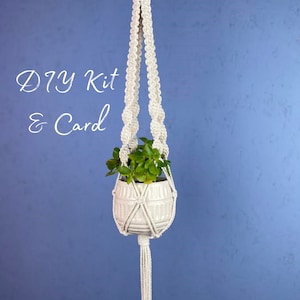 Macrame DIY Planter Hanger Birthday Kit / Verjaardagscadeau / Macrame DIY Plant Hanger / Hanging Planter Kit / Craft Kit / Stap voor Stap Instructies