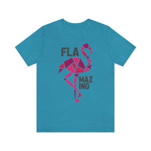 Flamazing Pink Flamingo Artistic Shapes Unisex Jersey Short Sleeve Tee image 6
