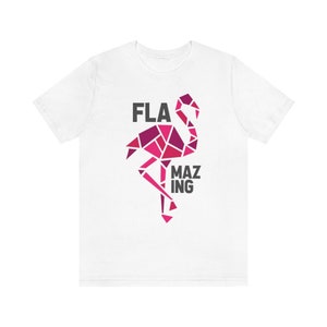 Flamazing Pink Flamingo Artistic Shapes Unisex Jersey Short Sleeve Tee image 2