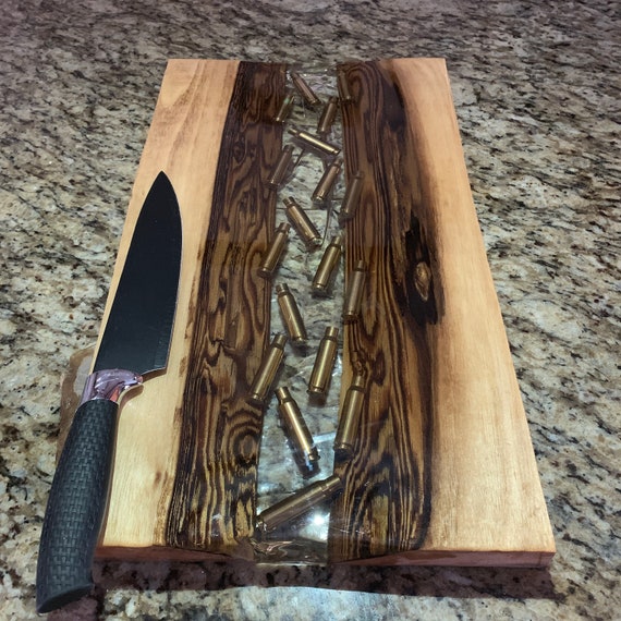 Black Walnut Bullet Epoxy Cutting Board Etsy