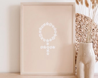 Venus Symbol Kunstdruck: Feministische Girl Power Dekoration