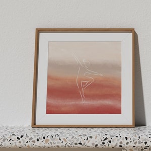 Dancer III PRINTABLE Wall Art | Ballerina Art | Dancer Art Print | Neutral Colors | Dance Line Drawing | Digital Print