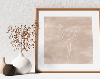 Dancer Line Art Print: Ballet Illustration (Digital Download)