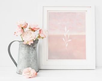 Pink Sky Giclee Print: Sunset Cloud Art