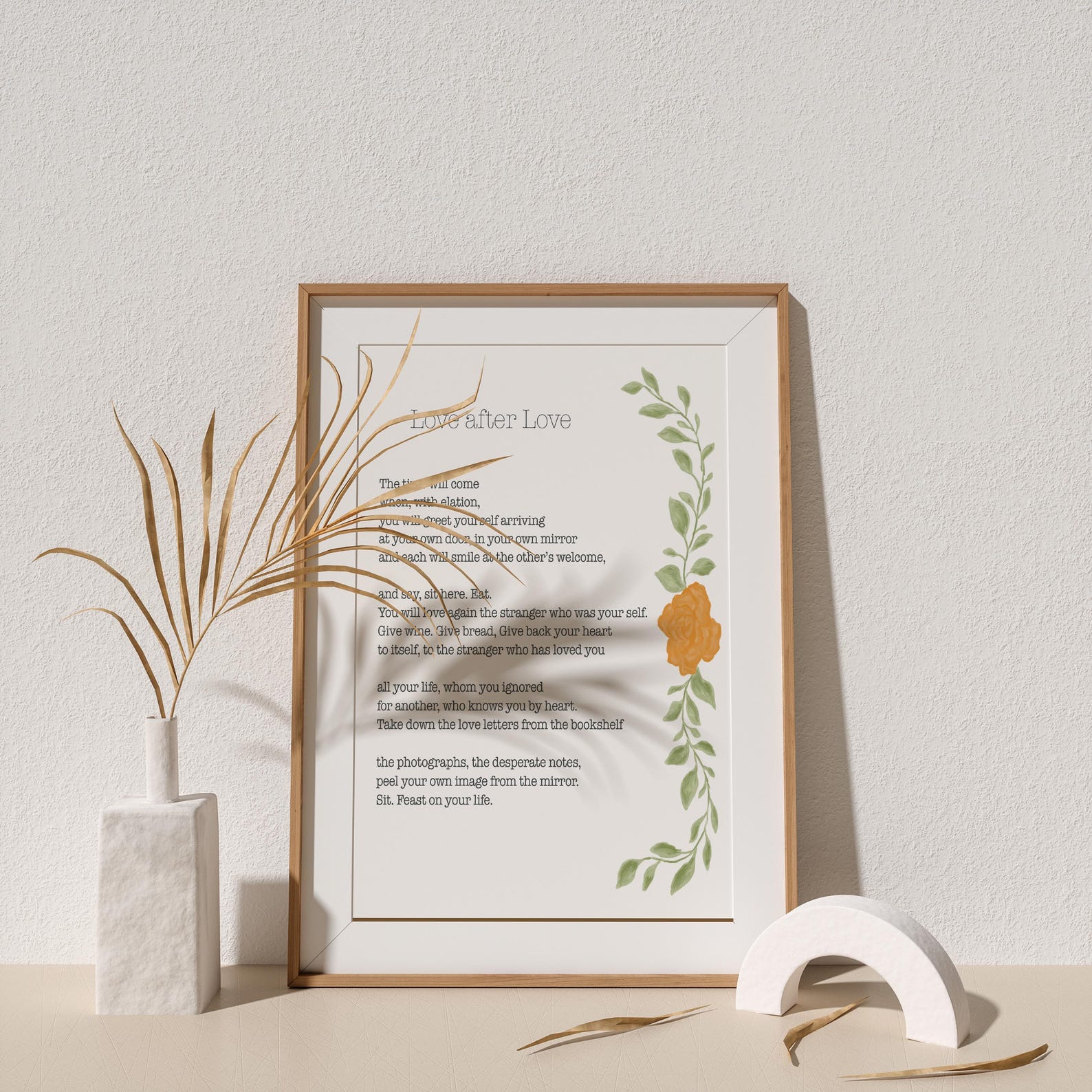 Love After Love Poem Print: Derek Walcott Wall Art - Etsy