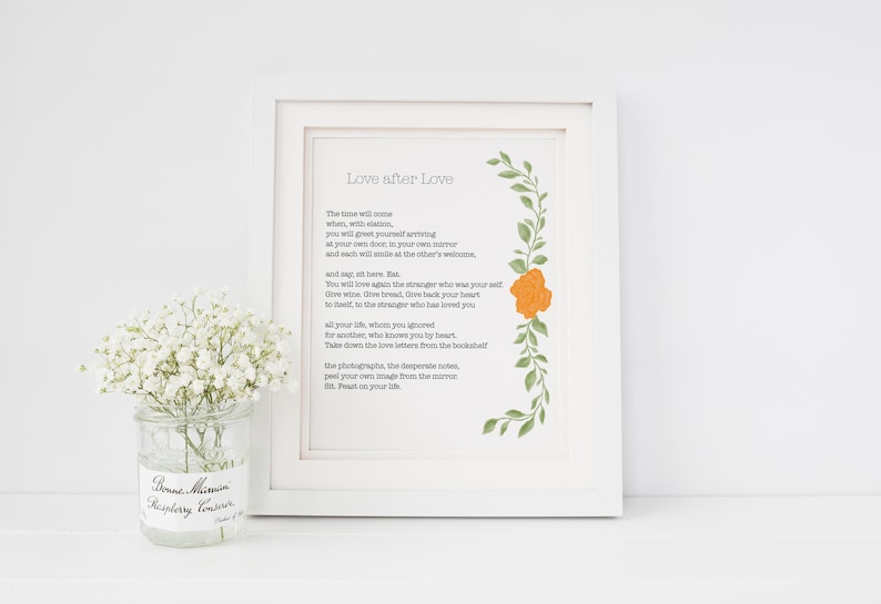 Love After Love Poem Print: Derek Walcott Wall Art - Etsy