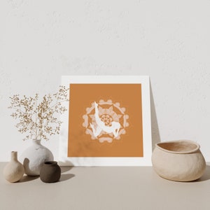 Yoga Pose Illustration | PRINTABLE Wall Art | Mandala Art | Boho Decor | Yoga Art