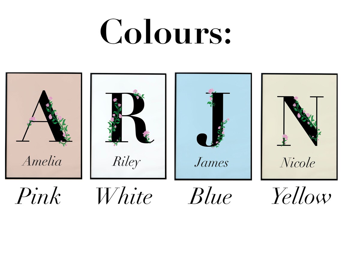 Custom Name Print Downloadable Print Nursery Print Kids Etsy