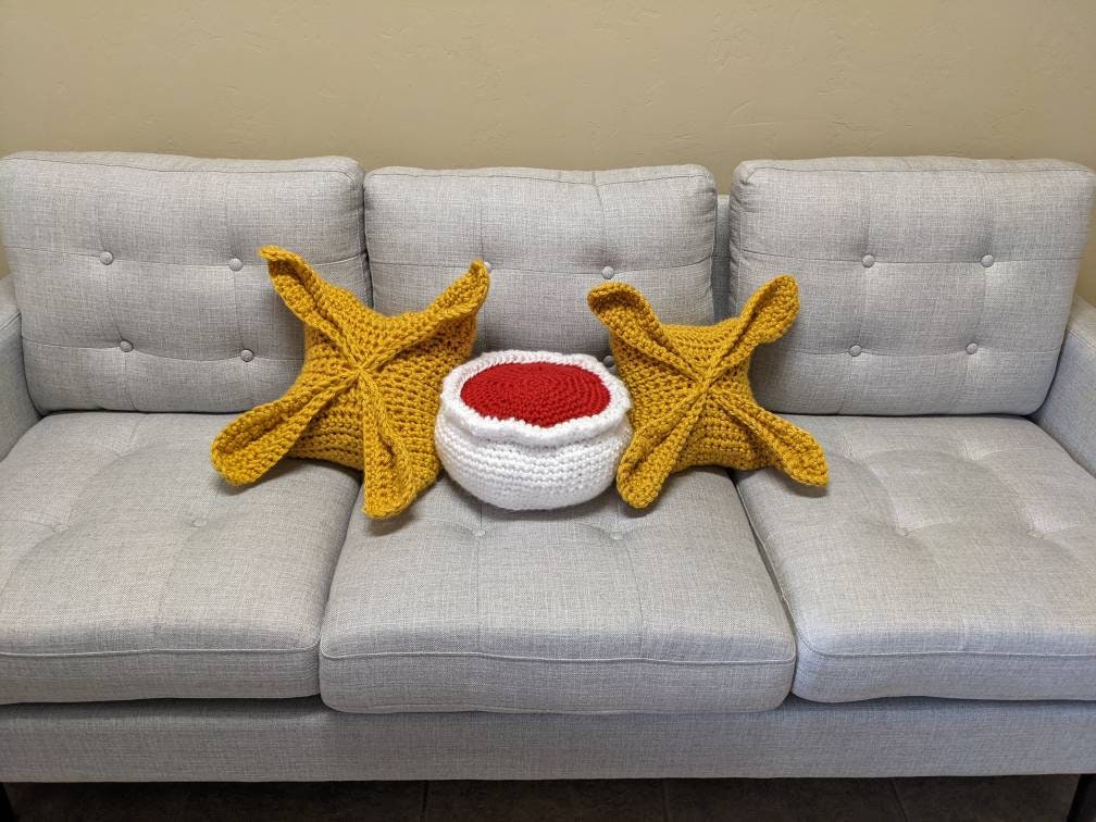 Pattern Only Crochet Crab Rangoon Couch Pillow Set AKA Couch Etsy