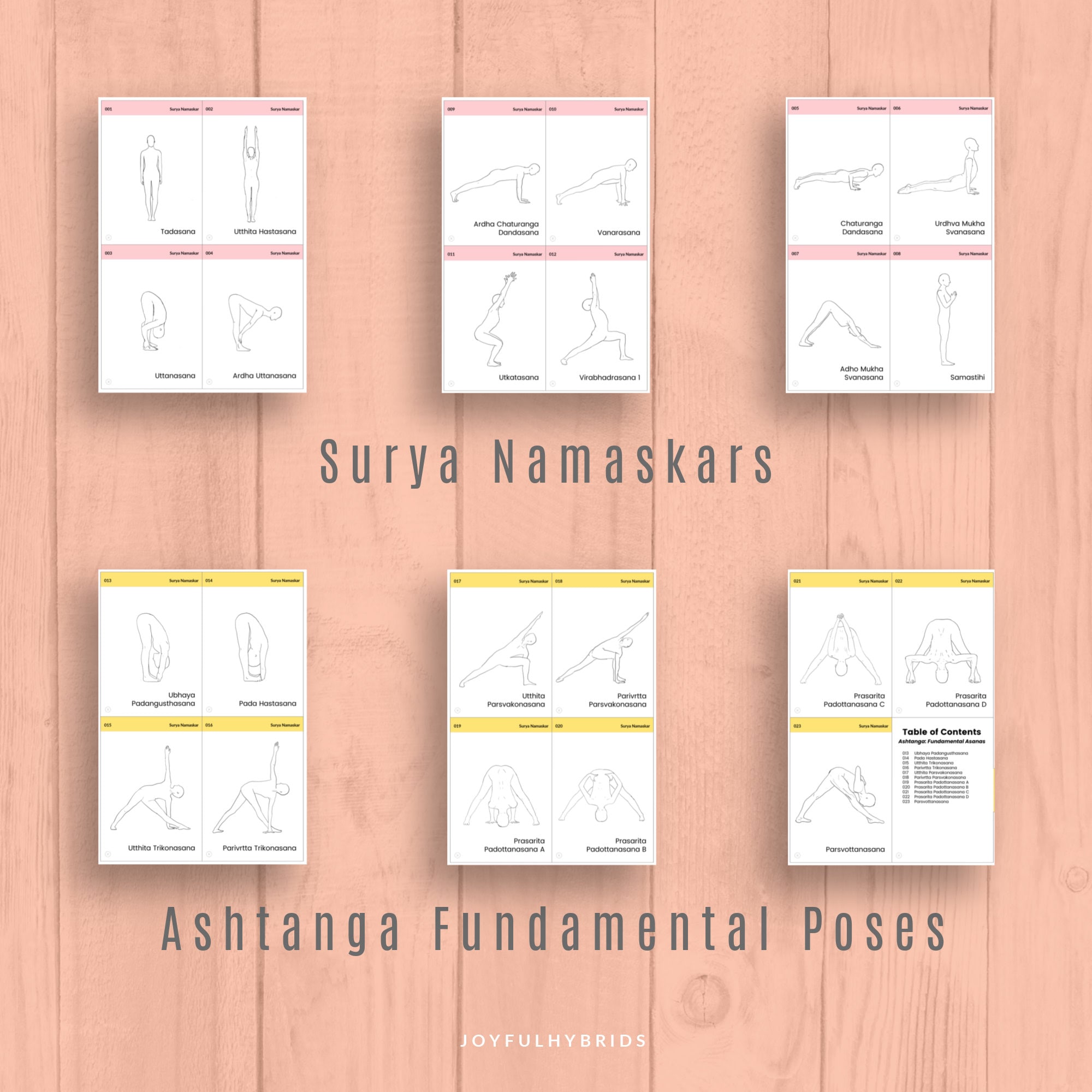 87 Yoga Poses Printable Cards full Set Yoga Teacher Training ...
