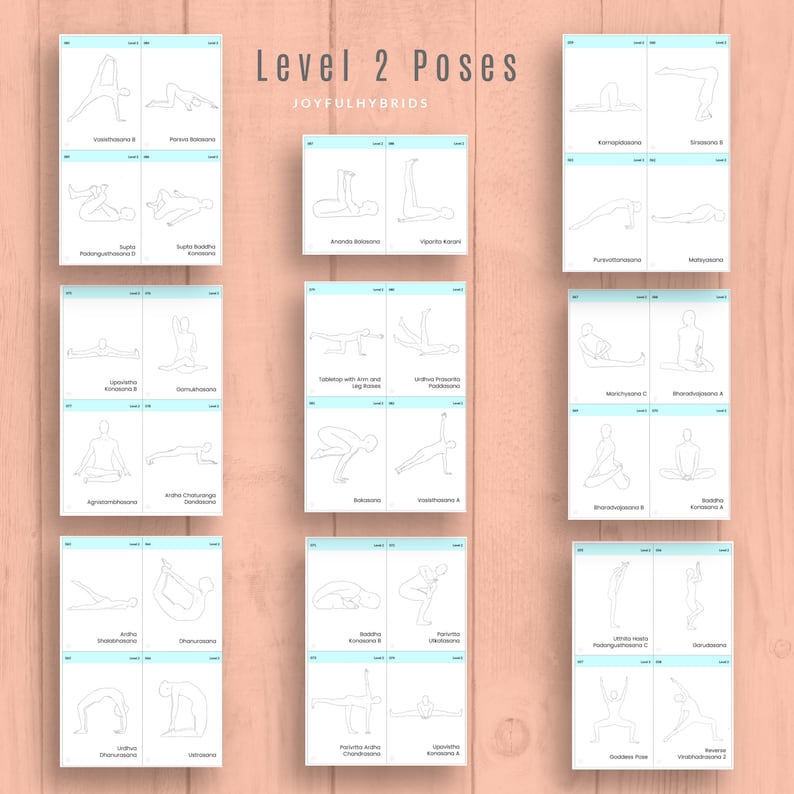 \u2022 Yoga Teacher Training \u2022 Anatomically Correct \u2022 Flashcards Flash Cards Editable PDF \u2022 Educational 87 Yoga Poses Printable Cards Full Set