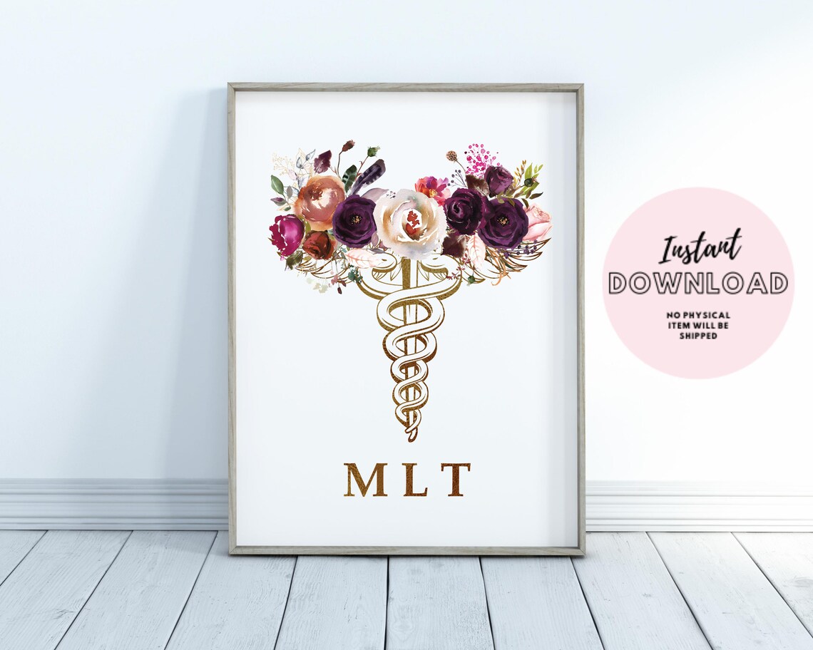 Medical Laboratory Technician Gift, MLT Print Technologist Lab Tech