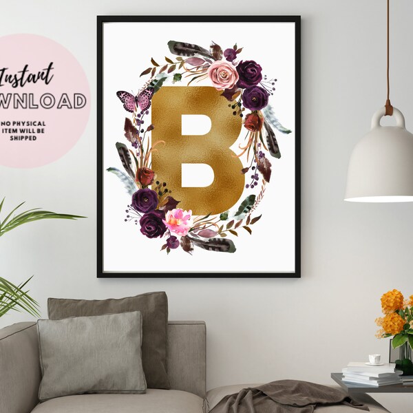 Initial Wall Art Etsy