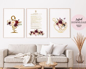 Conjunto de 3 decoraciones de farmacia, tazón de Hygeia, farmacéutico, juramento, regalo para estudiantes, símbolo de prescripción, mortero y maja, arte mural tecnológico, serpiente
