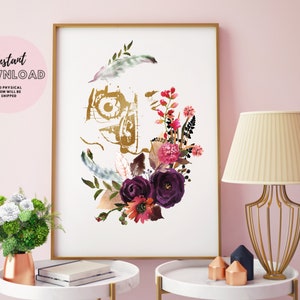 Eye Surgery retro Print Flowers Optometry Decor Optometrist Ophthalomologist Wall Art Doctor Office Medical Student poster vision optician