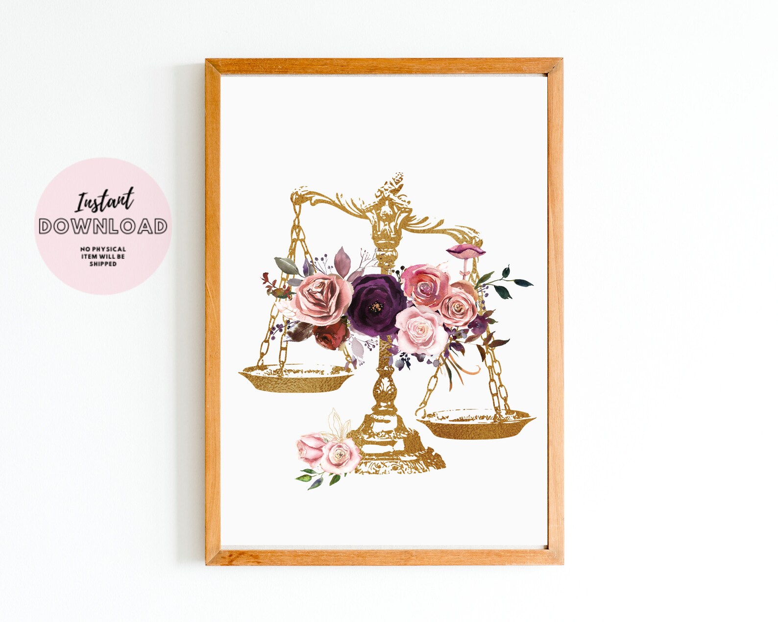 Lawyer Wall Art Set Law School Gift Attorney Lady of Justice Scales ...