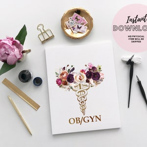 OBGYN Graduation Wall Art Gift Gynecologist Office Decor Obstetrician ...