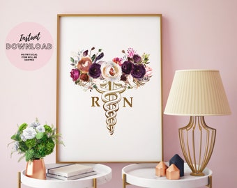 Registered Nurse Gift Future New Appreciation Graduation Nursing RN printable graduate School Graduation Medical Art Print printable doctor