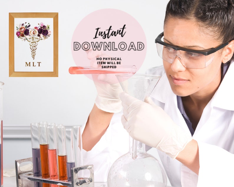 Medical Laboratory Technician Gift, MLT Print Technologist Lab Tech