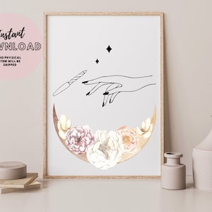 Manicured Hand Art Decor Nail Technician Gift Bar Line Mono Cosmetology Parlour Beauty Salon Esthetician Print Med Spa Cosmetic Poster