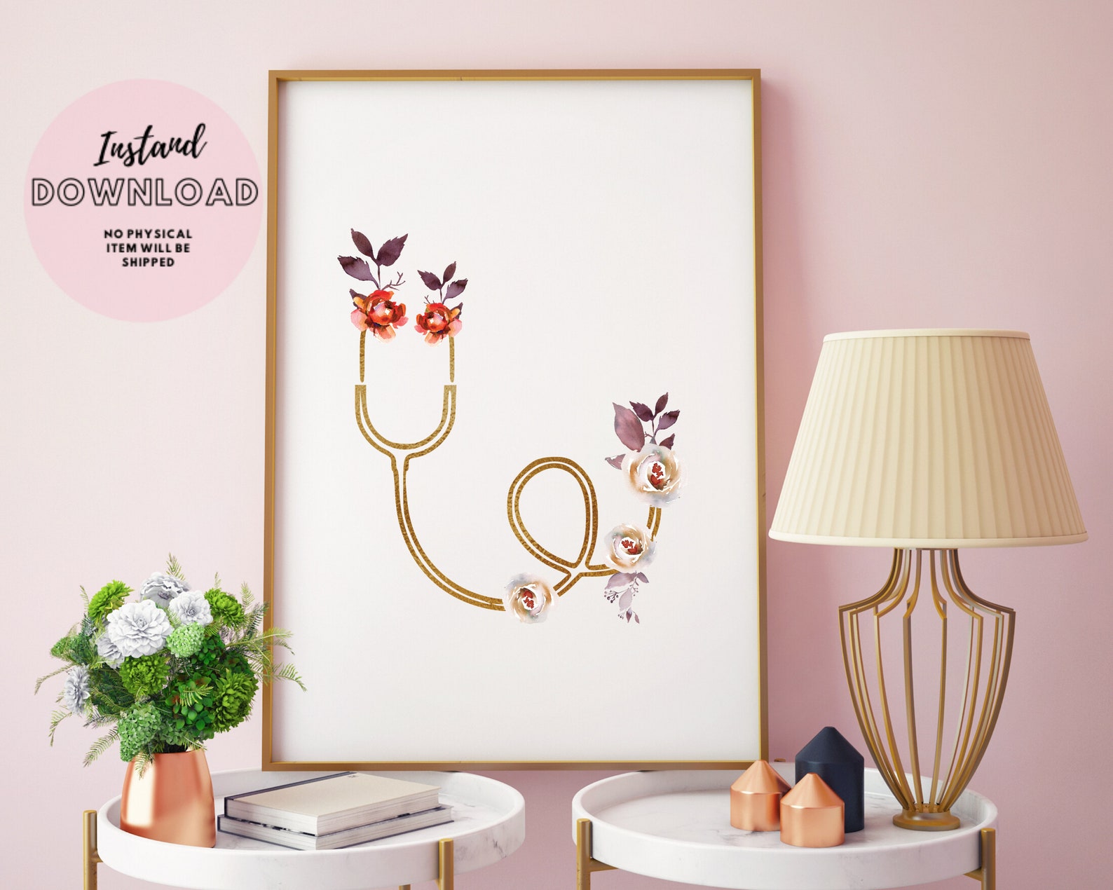 Stethoscope Wall Art Print New Doctor Office Decor Medical Etsy