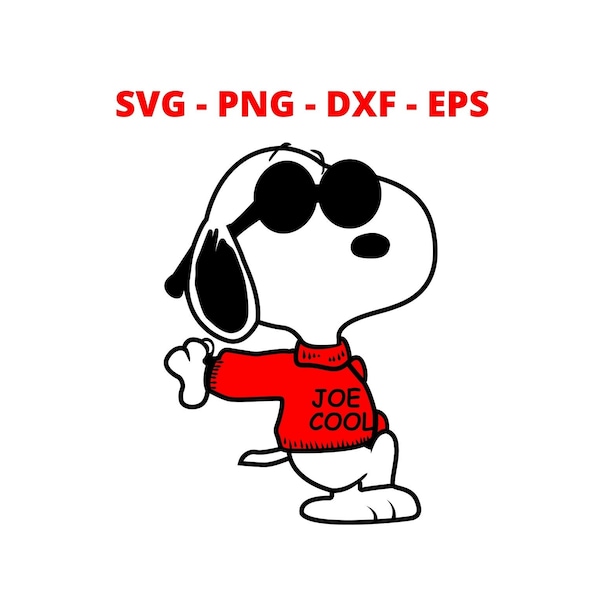 Snoopy Peanuts Filled + Outline SVG | Cricut, Cut File, Digital File - Instant Download Snoopy SVG - cupcake toppers, tshirt, clipart