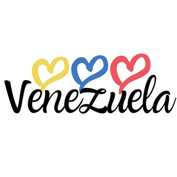 Venezuela, Venezuela SVG File, Venezuela SVG Venezuela Cute, Download File, T shirt art, Custom T shirts, Printable Artwork