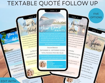 Travel Agent Quote Follow-Up Templates: Textable Canva Forms