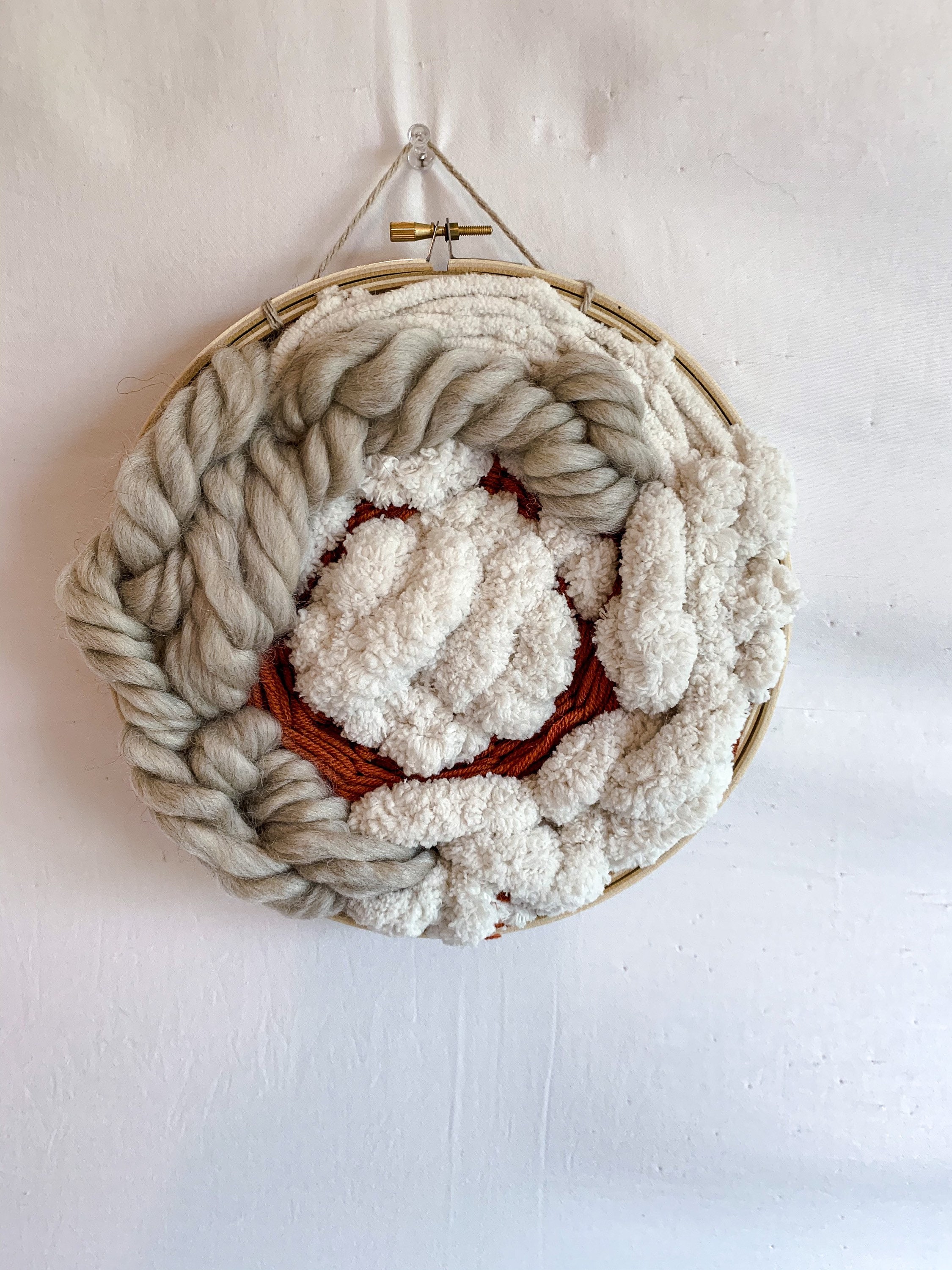 Rust and warm gray wall hanging | Etsy