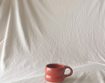 Handmade ceramic mug / red speckled glaze