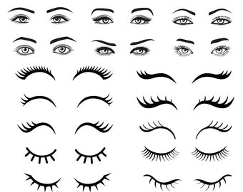 Eyelash Bundle, SVG, PNG, DXF