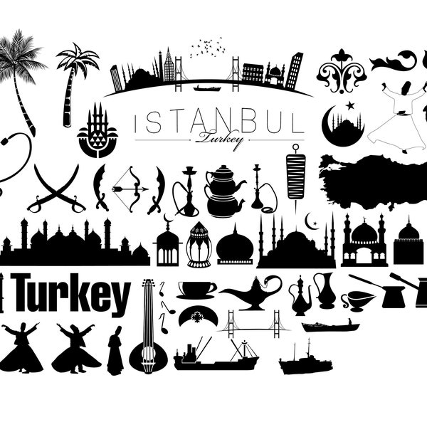 Love Istanbul, Istanbul clipart,SVG, PNG, DXF,